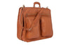 Kleidersack aus braunem Kalbsleder Seitenansicht | Traveller's Suits